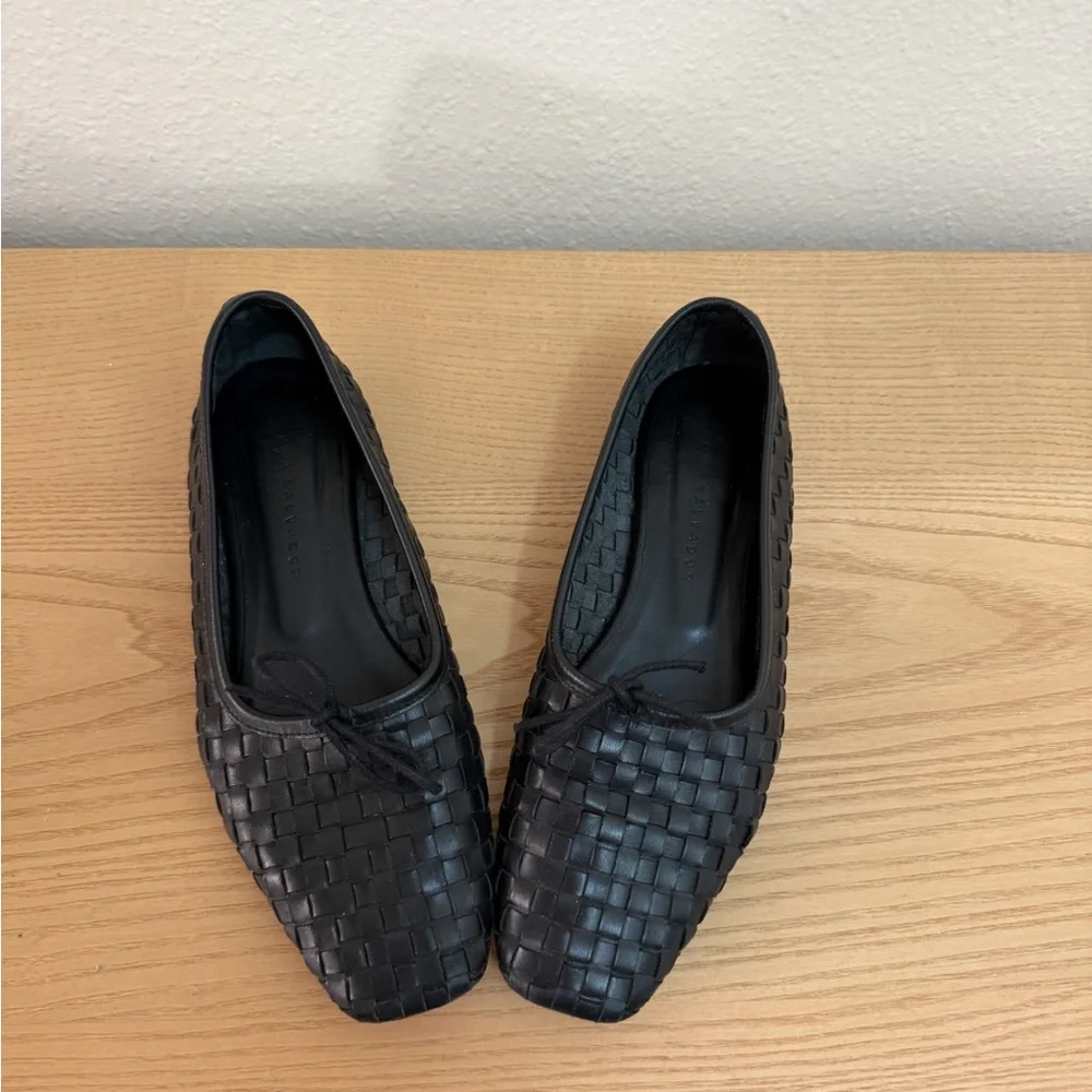 Freda Salvador Jada Square Toe Ballet Flat-  Black Woven - size 7.5 - Picture 5 of 11